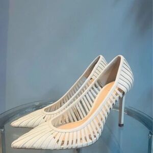 Chic White Strappy Heels